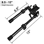 shoXx Zweibein Bipod 17-25cm Carbon Fiber schwenkbar Picatinny-Schiene mit QD breiter Stand Bild 4